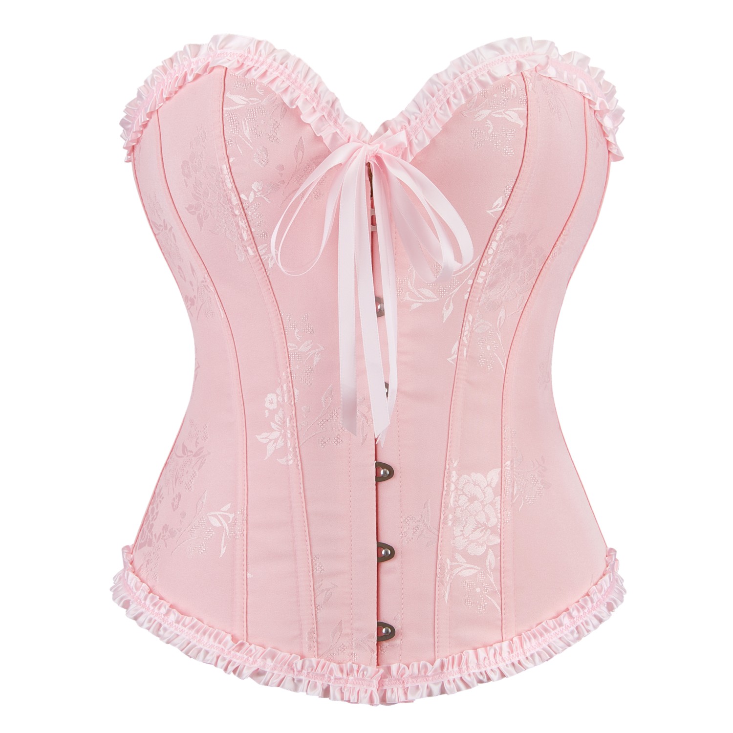 Floral Overbust Corset Waist Bustier Top Overbust Brocade Korset Shaper